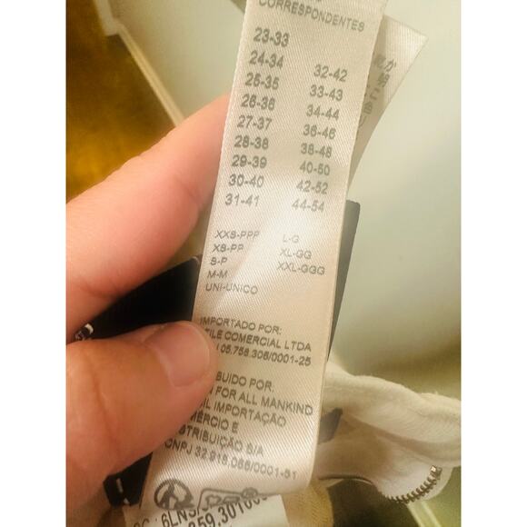 7 FOR ALL MANKIND White Cotton Blend Cuffed Hems Logan Straight Leg Jeans 25 - Picture 16 of 16